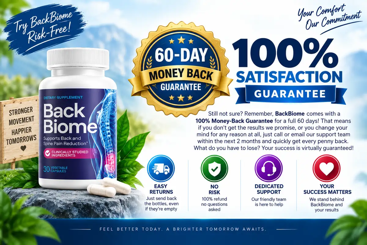 BackBiome 60-day money-back guarantee